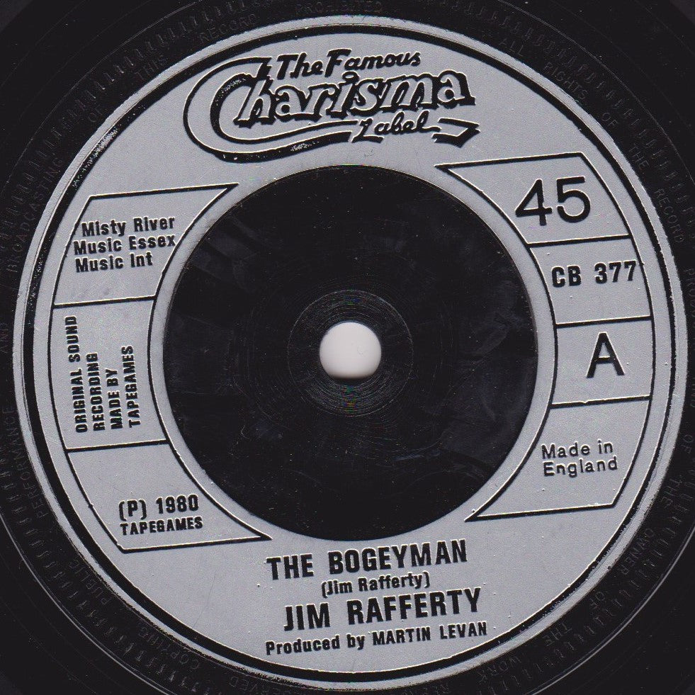 Jim Rafferty - The Bogeyman (Charisma 1980) 7" vinyl single VG/-