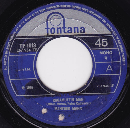 Manfred Mann – Ragamuffin Man (Fontana 1969) 7" vinyl single G+/ - jukebox