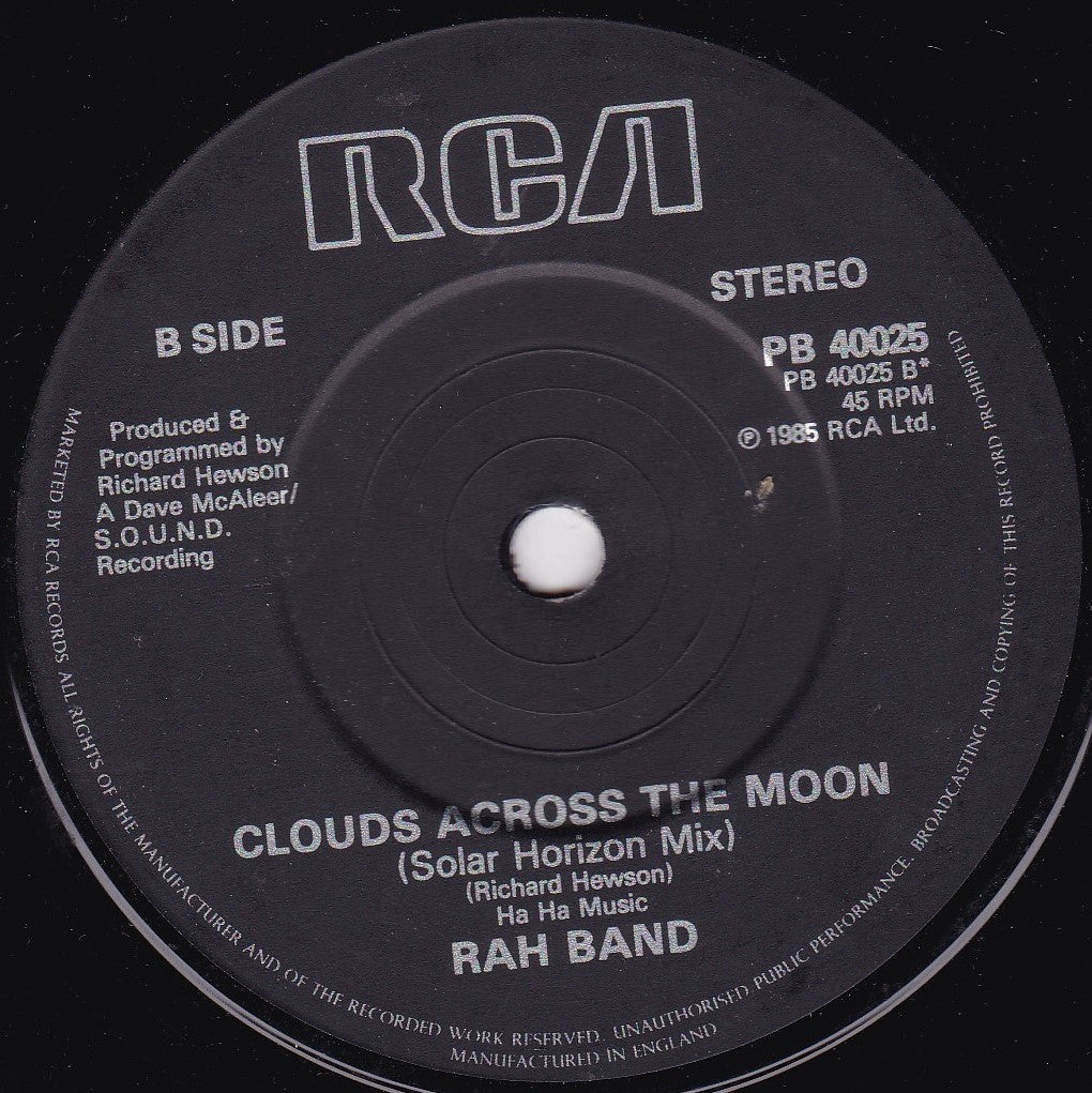 RAH Band - Clouds Across The Moon (RCA 1985) 7" vinyl single G+/-