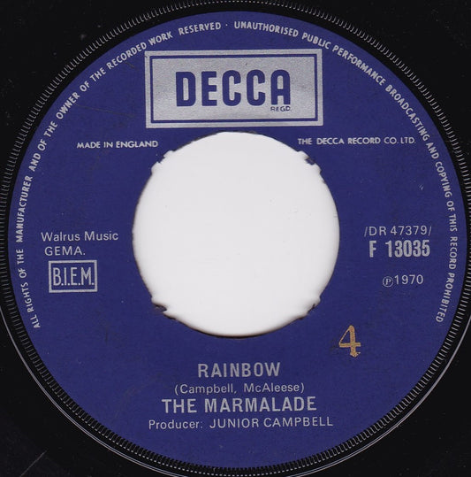 The Marmalade – Rainbow (Decca 1970) 7" vinyl single G+/- jukebox centre