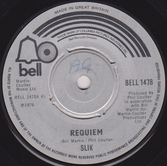 Slik ‎– Requiem (Bell 1976) 7" vinyl single G+/-