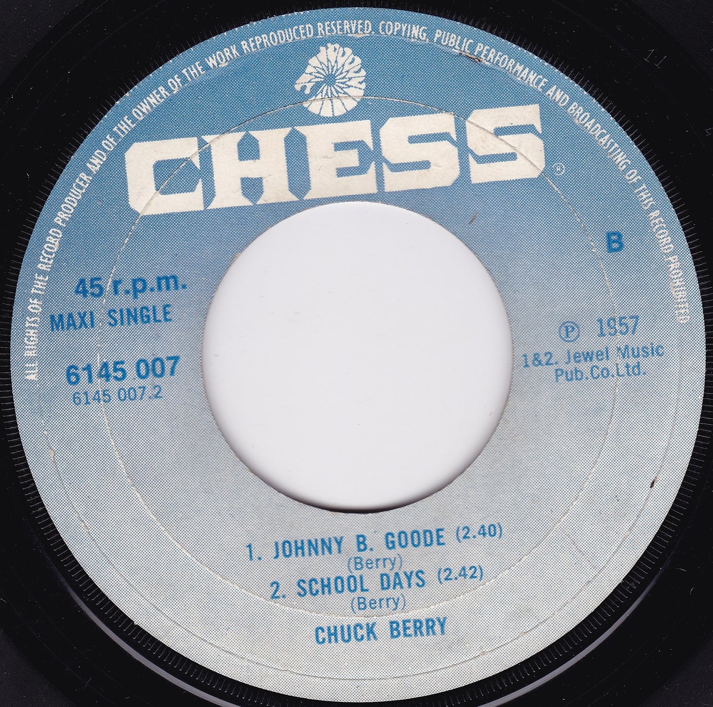 Chuck Berry – Rock And Roll Music (Chess 1972) 7" vinyl single G/- jukebox