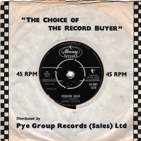Johnny Preston - Running Bear (Mercury 1960) 7" vinyl single VG/-