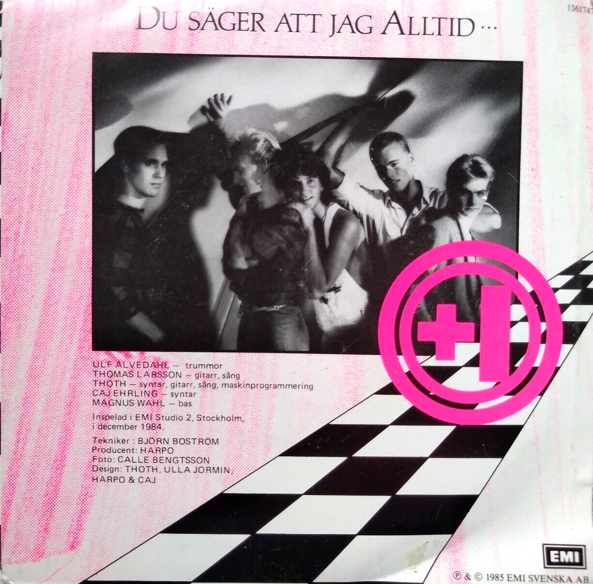 +1 - Nevermore / Du Sager Att Jag Alltid (EMI 1985) 7" vinyl single VG/VG import