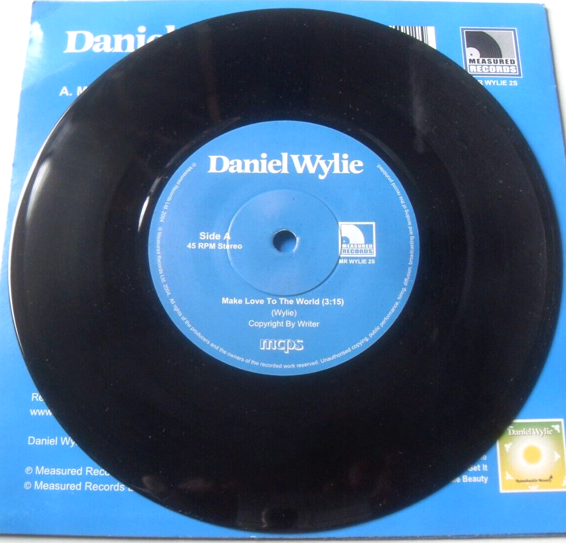 Daniel Wylie - Make Love To The World (Measured, 2004) 7" vinyl single VG/VG