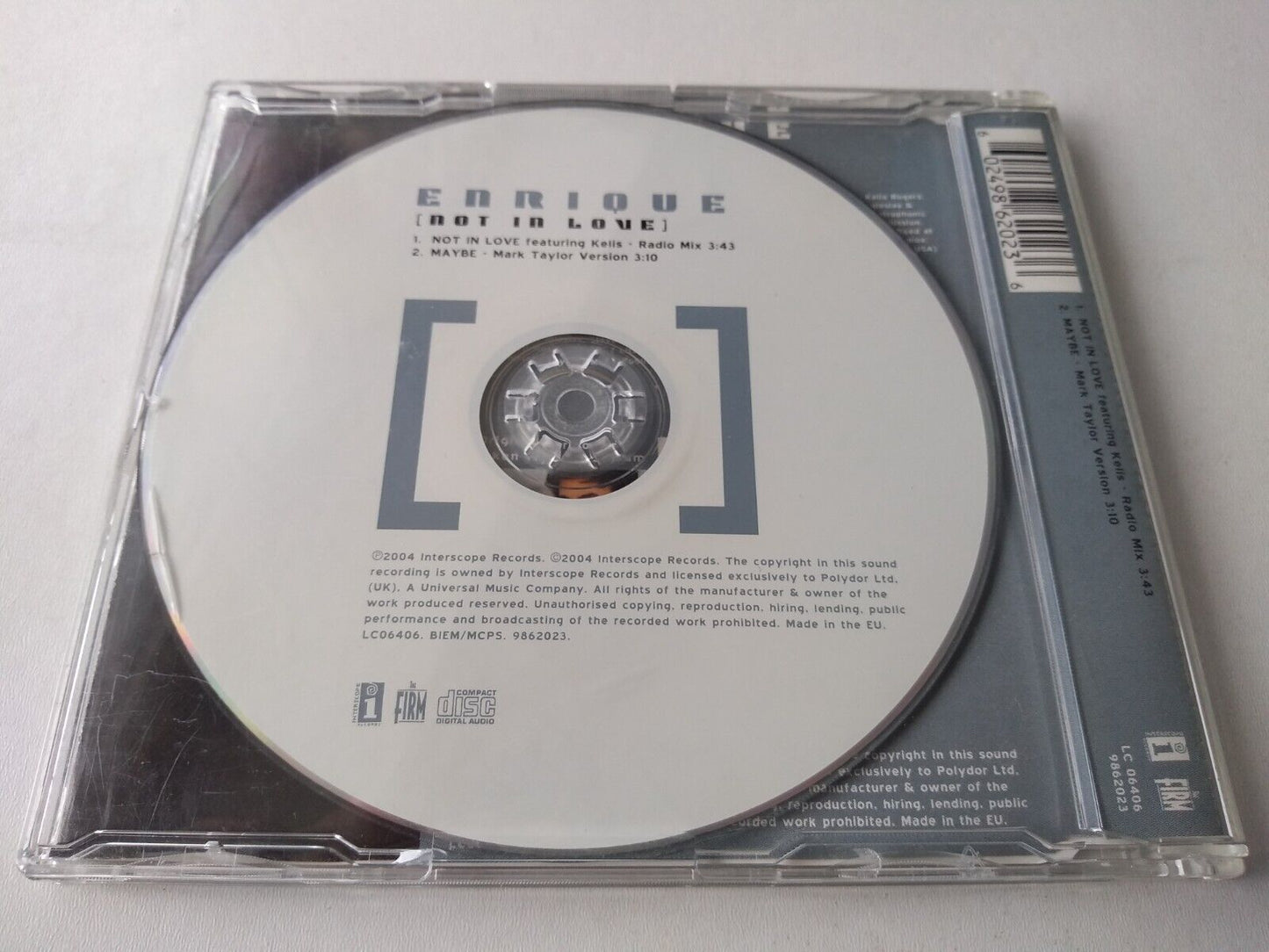 Enrique Iglesias - Not In Love (2004) CD1 single