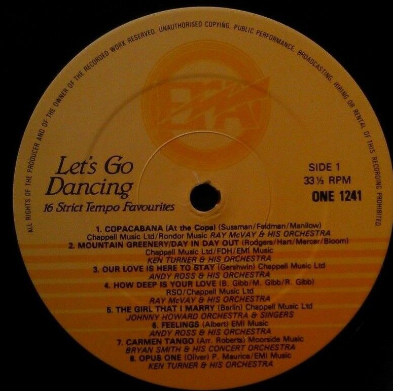 Various – Let's Go Dancing 16 Strict Tempo Favourites (1983) 12" vinyl LP VG/VG