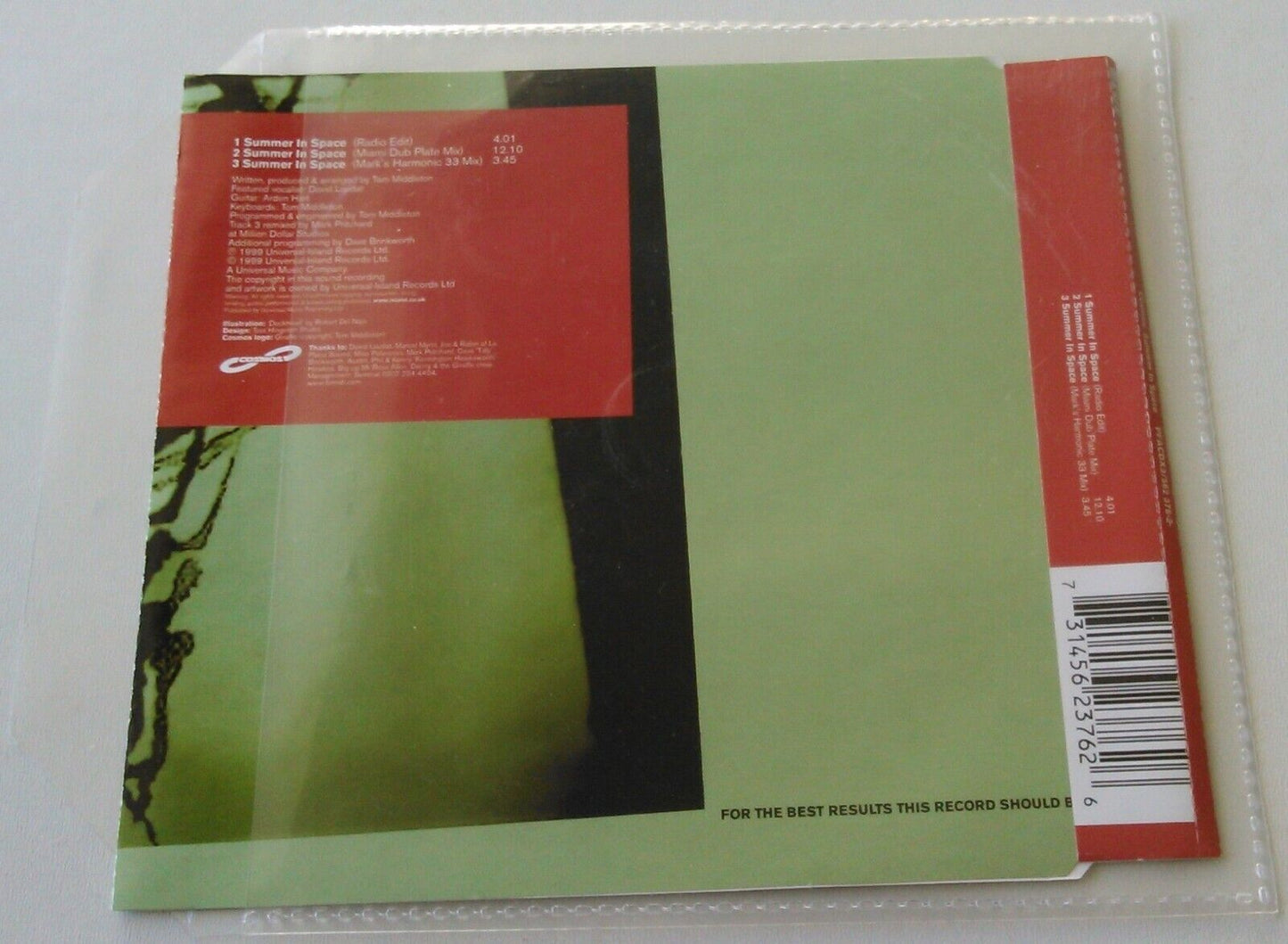 Cosmos ‎– Summer In Space (1999) CD2 single *no case*