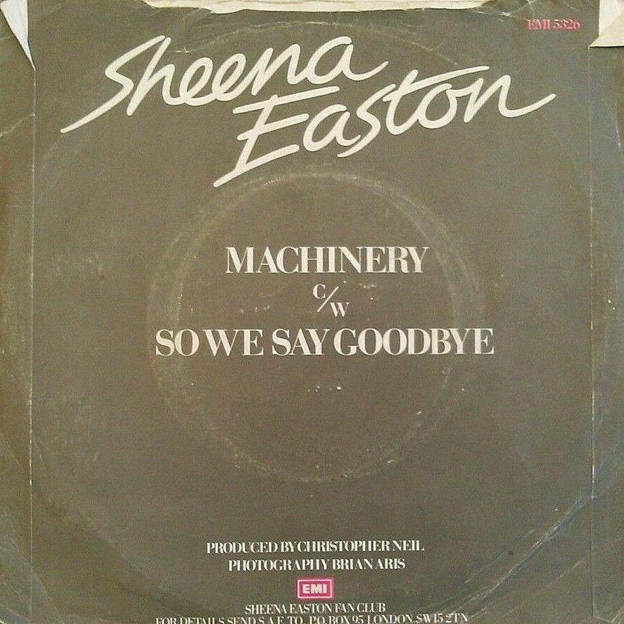 Sheena Easton - Machinery (EMI, 1982) 7" vinyl single P/S VG/G+ jukebox centre