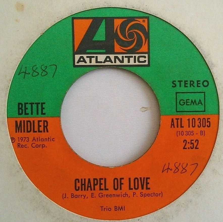 Bette Midler - Boogie Woogie Bugle Boy (Atlantic, 1973) 7" vinyl single G+/-