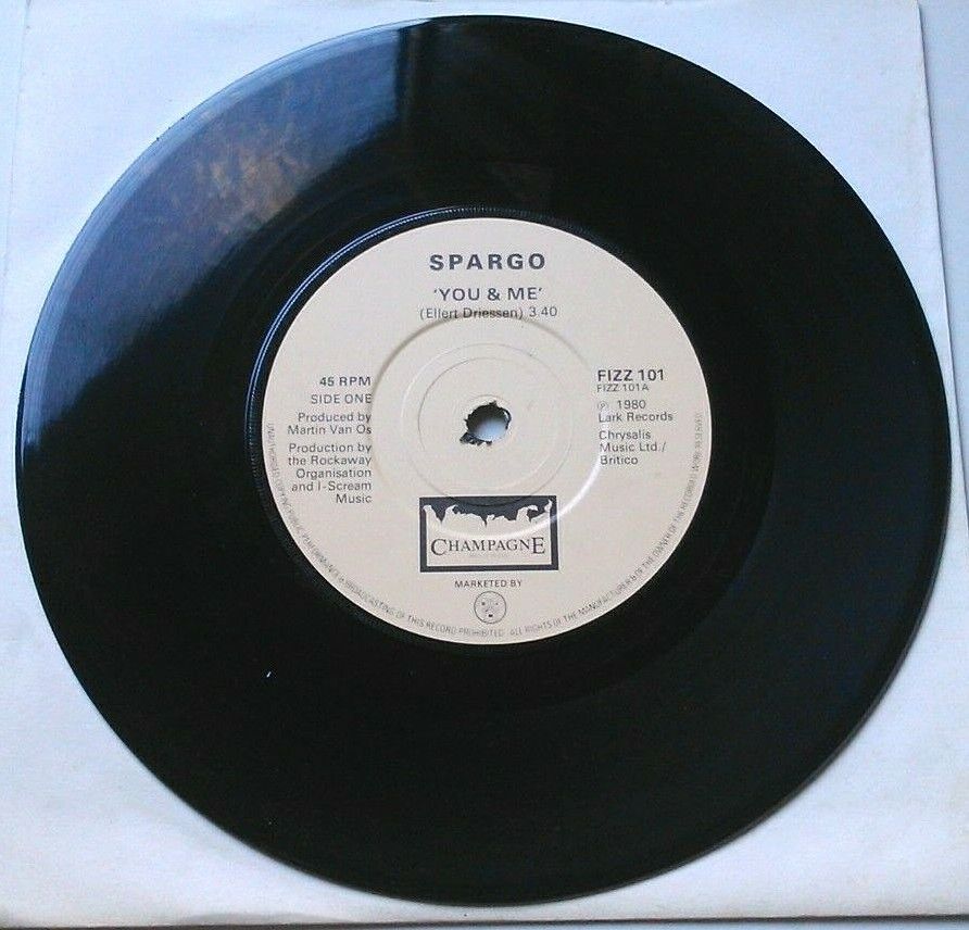 Spargo – You And Me (Champagne Records, 1980) 7" vinyl single VG/VG