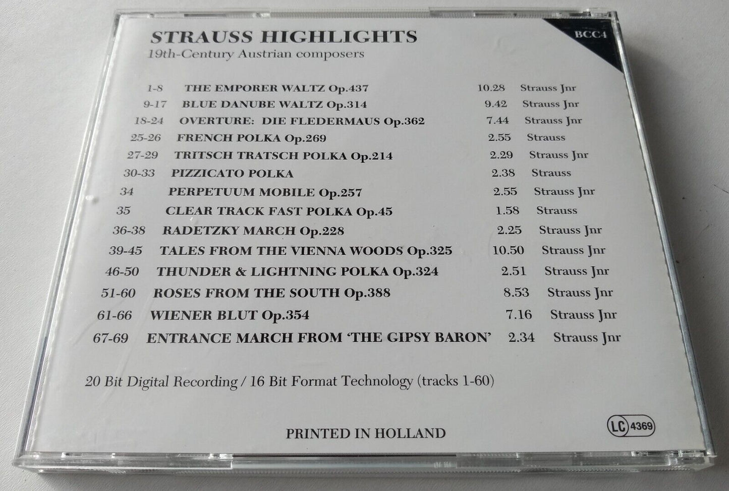 Royal Philharmonic Orchestra – Strauss Highlights (1995) CD album