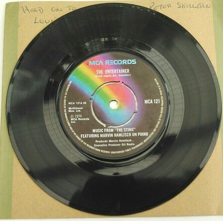 Marvin Hamlisch – Music From "The Sting" The Entertainer 7" vinyl single VG/-