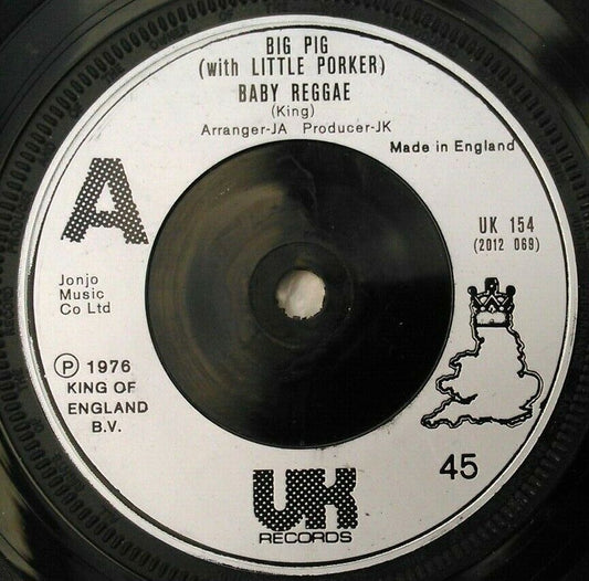 Big Pig With Little Porker - Baby Reggae (UK, 1976) 7" vinyl single VG/-