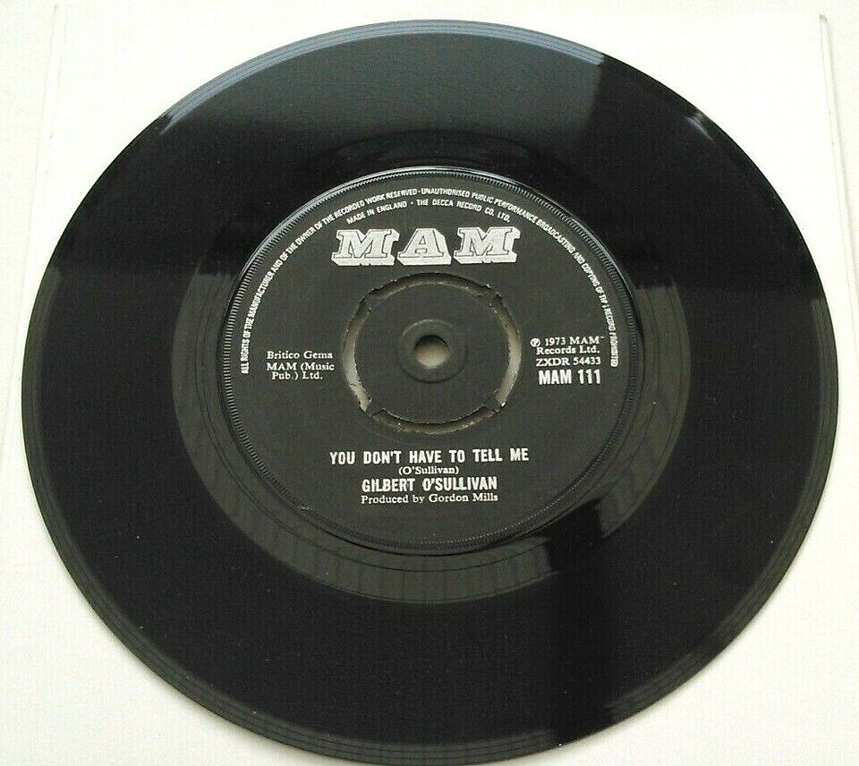 Gilbert O'Sullivan – Why, Oh Why, Oh Why (MAM, 1973) 7" vinyl single VG/-