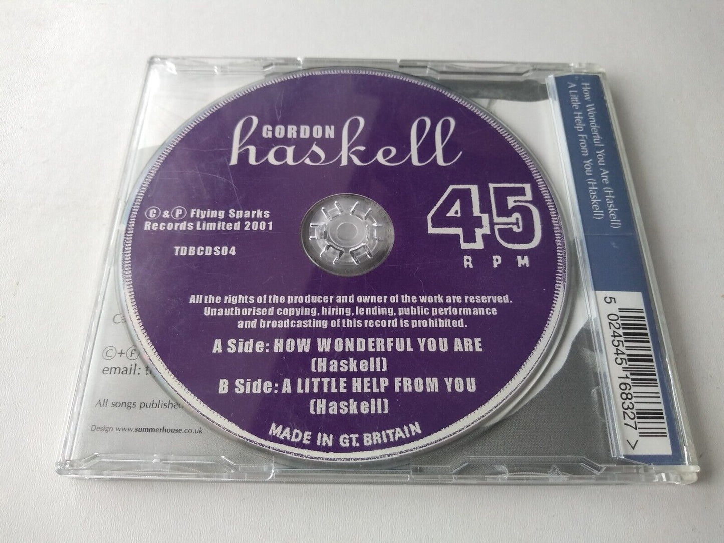 Gordon Haskell – How Wonderful You Are (2001) CD single