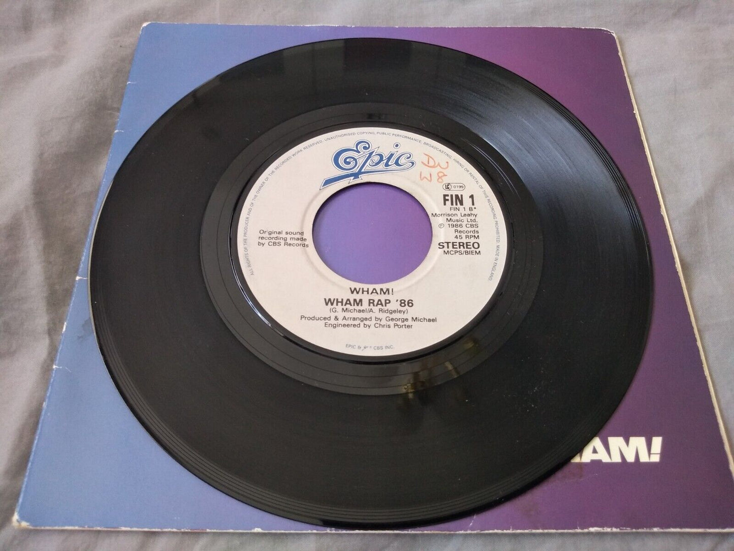 Wham! - The Edge Of Heaven (Epic 1986) 7" vinyl single VG/VG jukebox