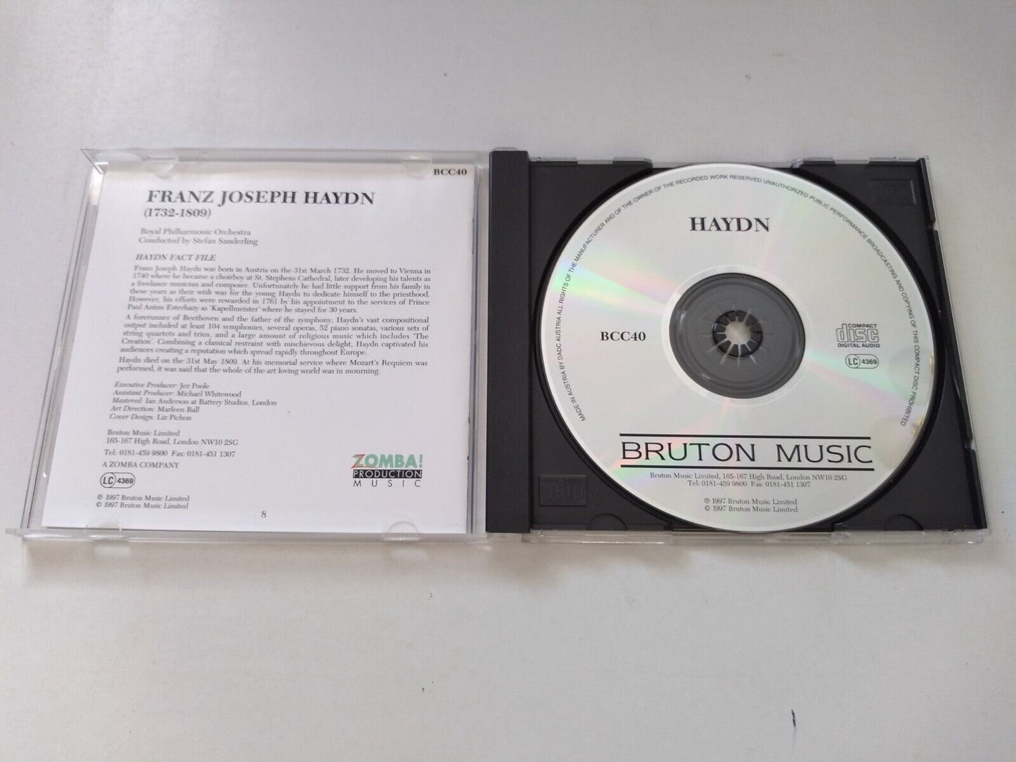 Haydn, RPO - La Fedelta Premiata (Bruton 1997) CD album