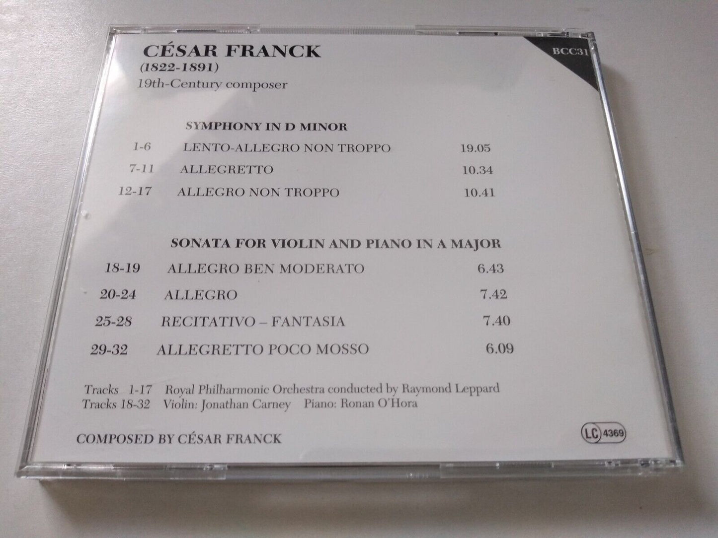 Franck, RPO - Symphony in D Minor (Bruton 1996) CD album