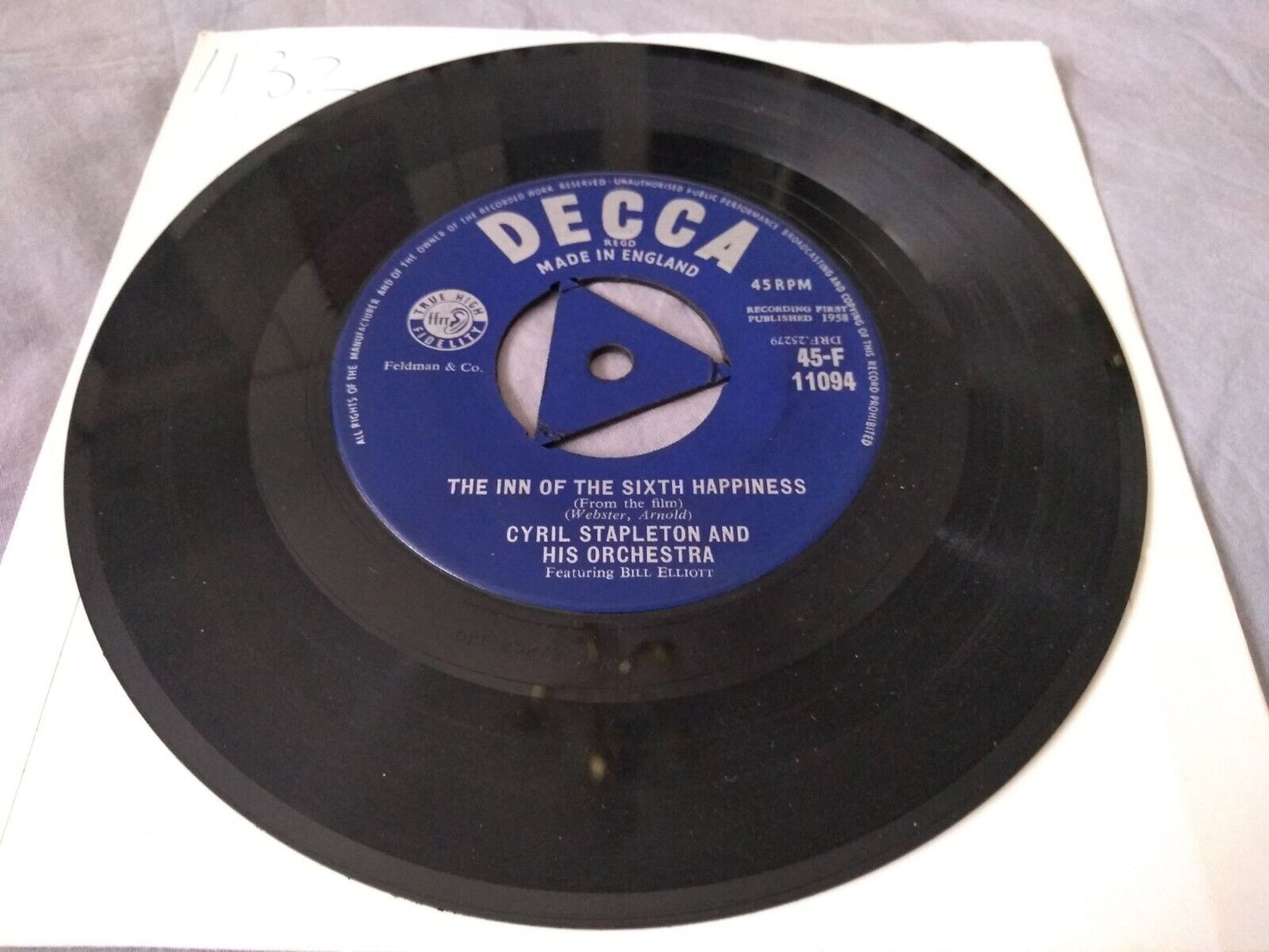 Cyril Stapleton And His Orchestra - Nick Nack Paddy Whack 7" vinyl single VG/-