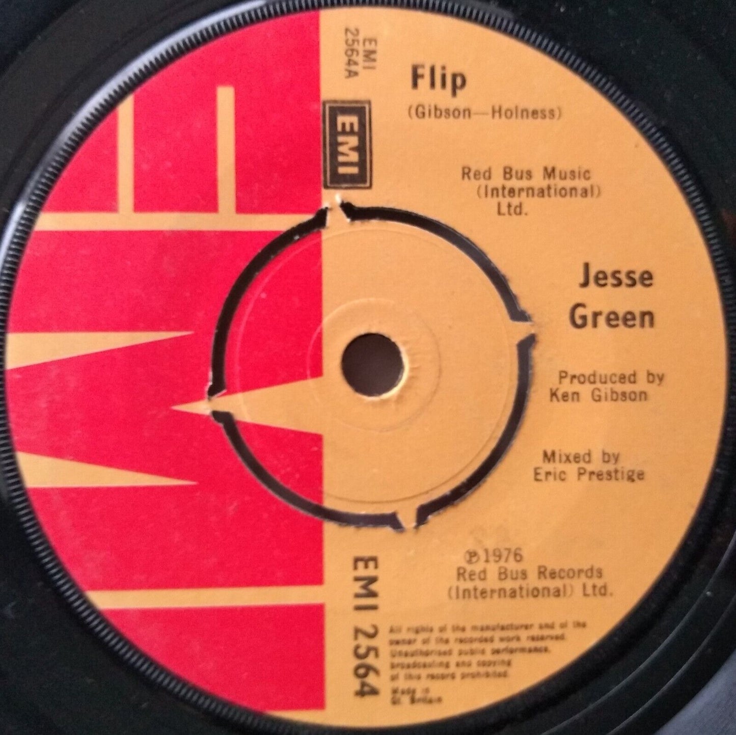 Jesse Green - Flip (EMI, 1976) 7" vinyl single VG/-