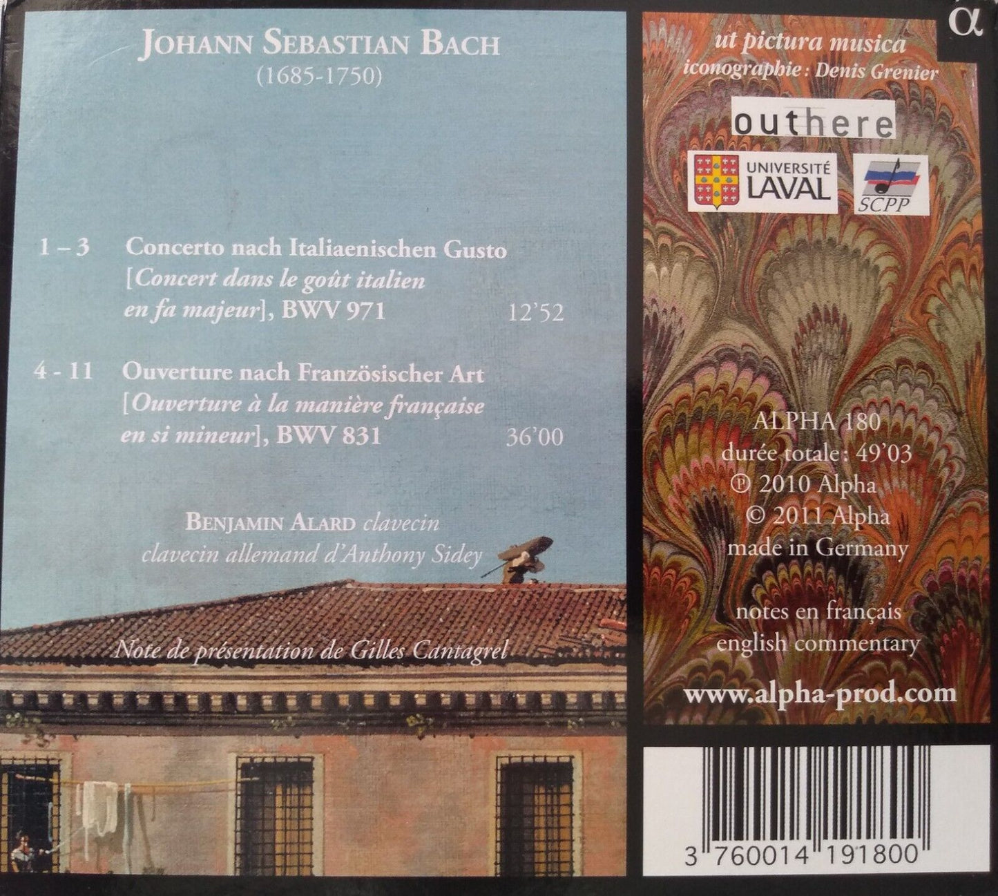 Johann Sebastian Bach - Clavier Übung II (2011) CD album