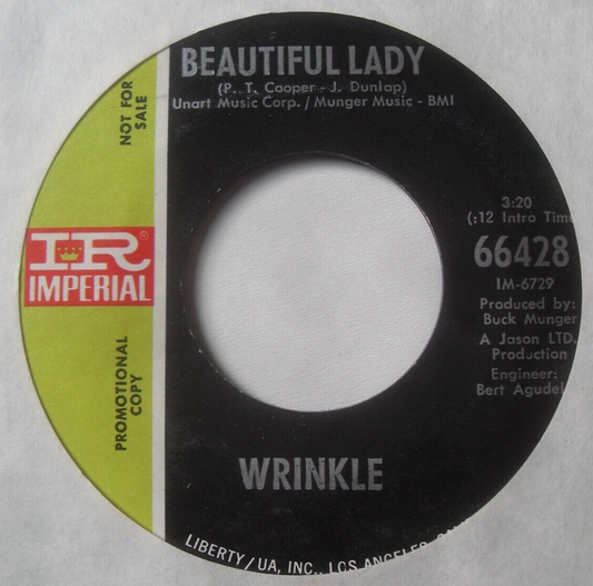 Wrinkle - Mother / Beautiful Lady (Imperial) US 7" vinyl single promo