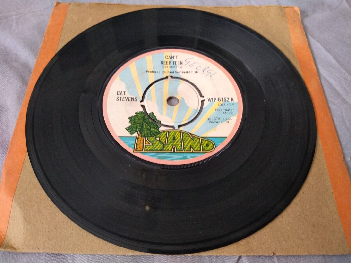 Cat Stevens - Can't Keep It In (Island 1972) 7" vinyl single VG/-