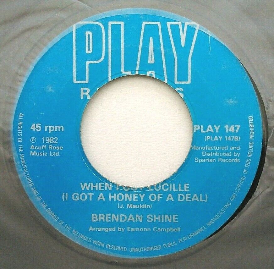 Brendan Shine - My Old Country Home (Play, 1982) 7" vinyl single VG/-