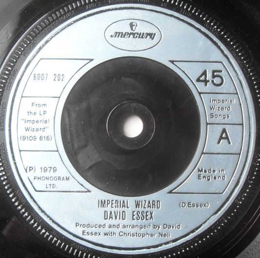 David Essex ‎– Imperial Wizard (Mercury 1979) 7" vinyl single VG/-