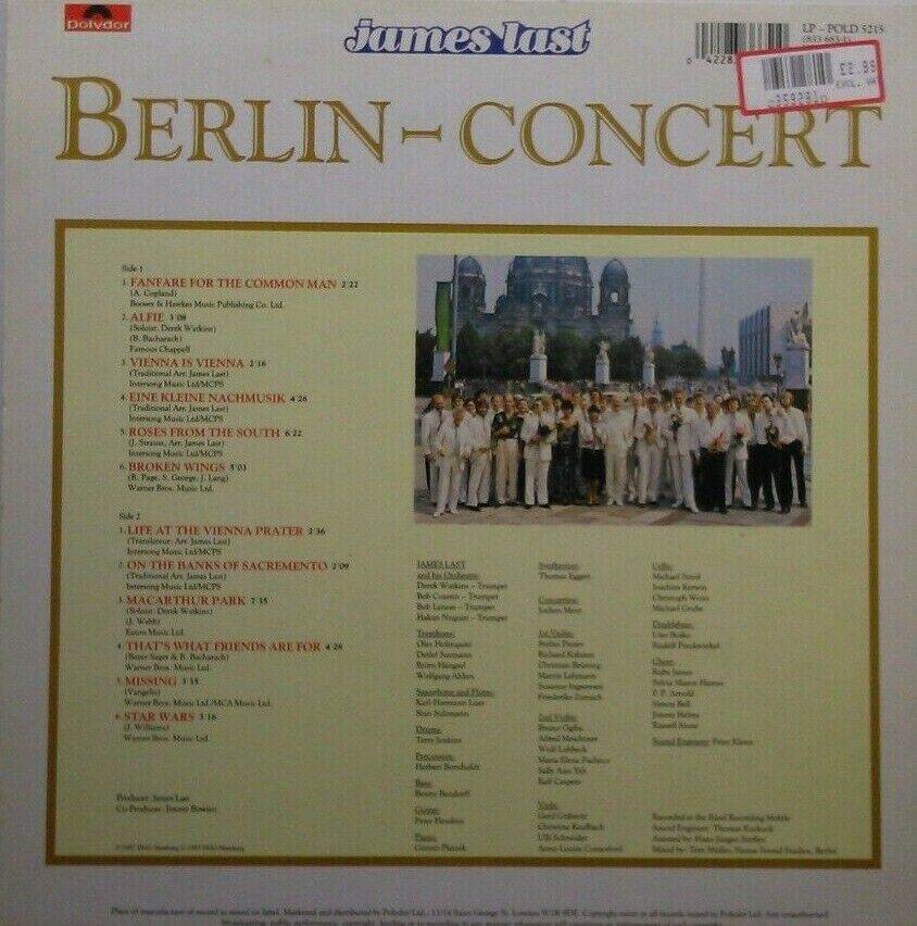 James Last – Berlin Concert (Polydor, 1987) 12" vinyl LP EX/VG