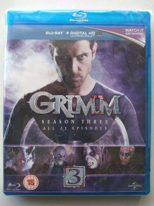 Grimm Season 3 [Blu-ray] [Region Free] sealed