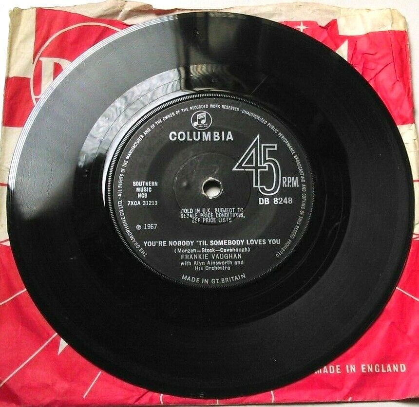 Frankie Vaughan - There Must Be A Way (Columbia, 1967) 7" vinyl single VG/-