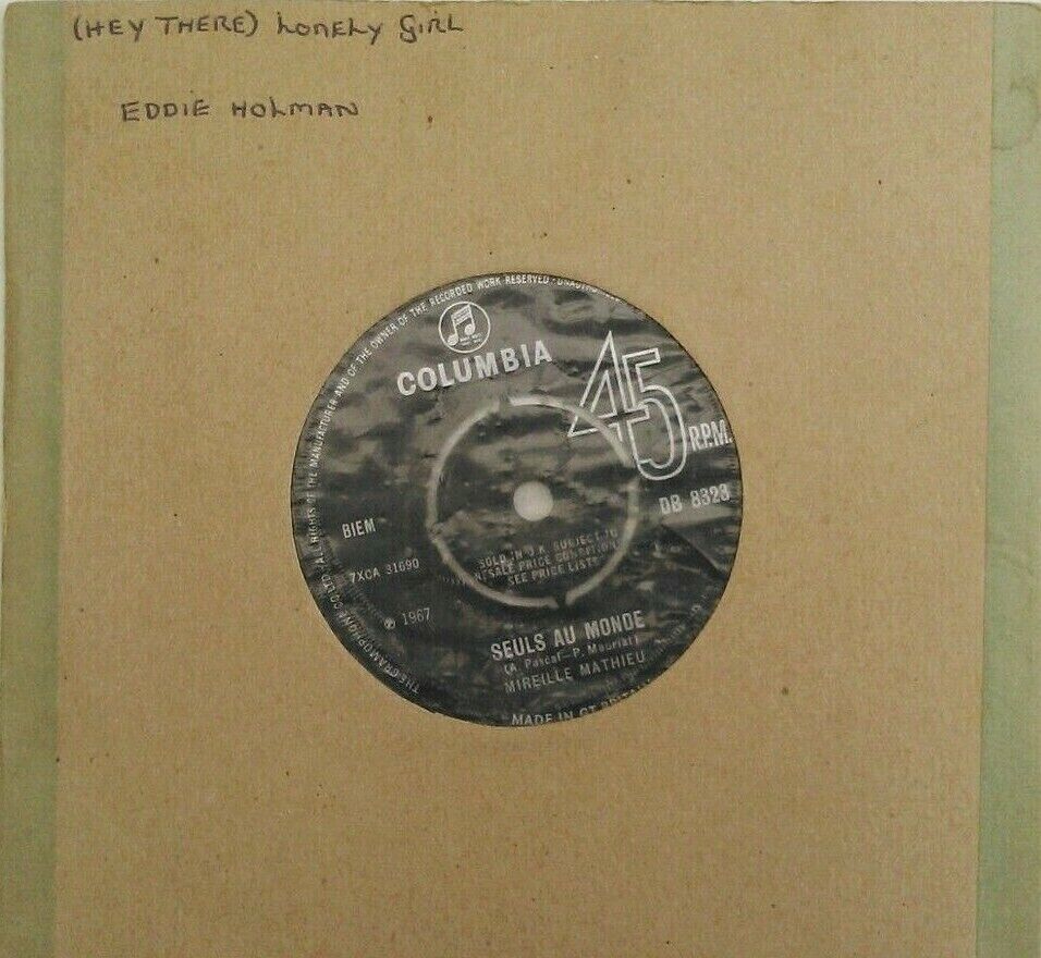 Mireille Mathieu - La Dernière Valse (Columbia, 1967) 7" vinyl single VG/-