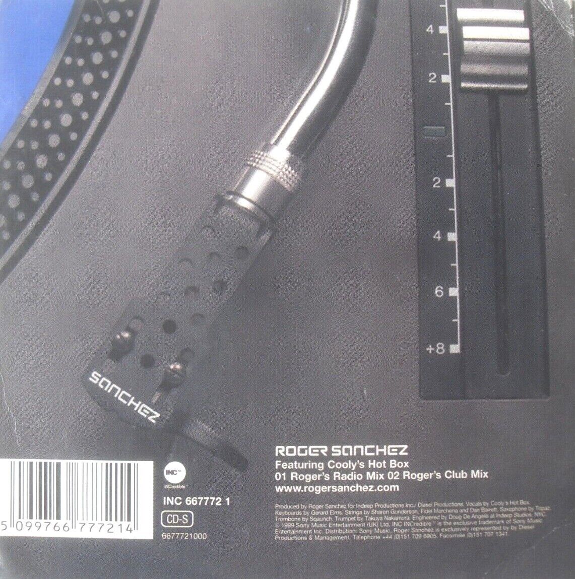 Roger Sanchez Featuring Cooly's Hot Box - I Never Knew (1999) CD single