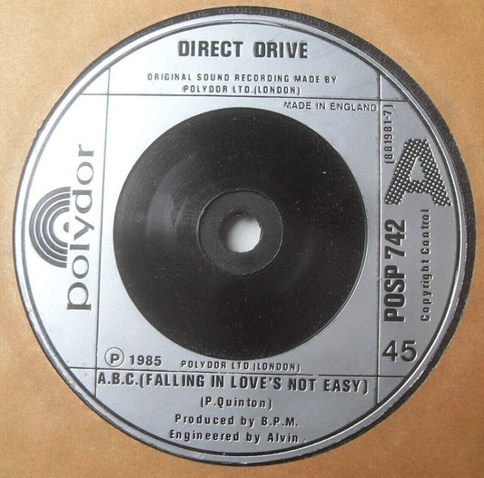 Direct Drive – A.B.C. (Falling In Love's Not Easy) (1985) 7" vinyl single VG/-