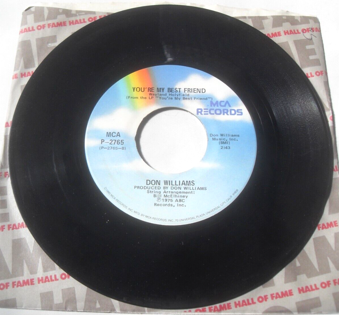 Don Williams - I Wouldn't Want To Live If You Didn't Love Me (MCA) US 7" VG/VG