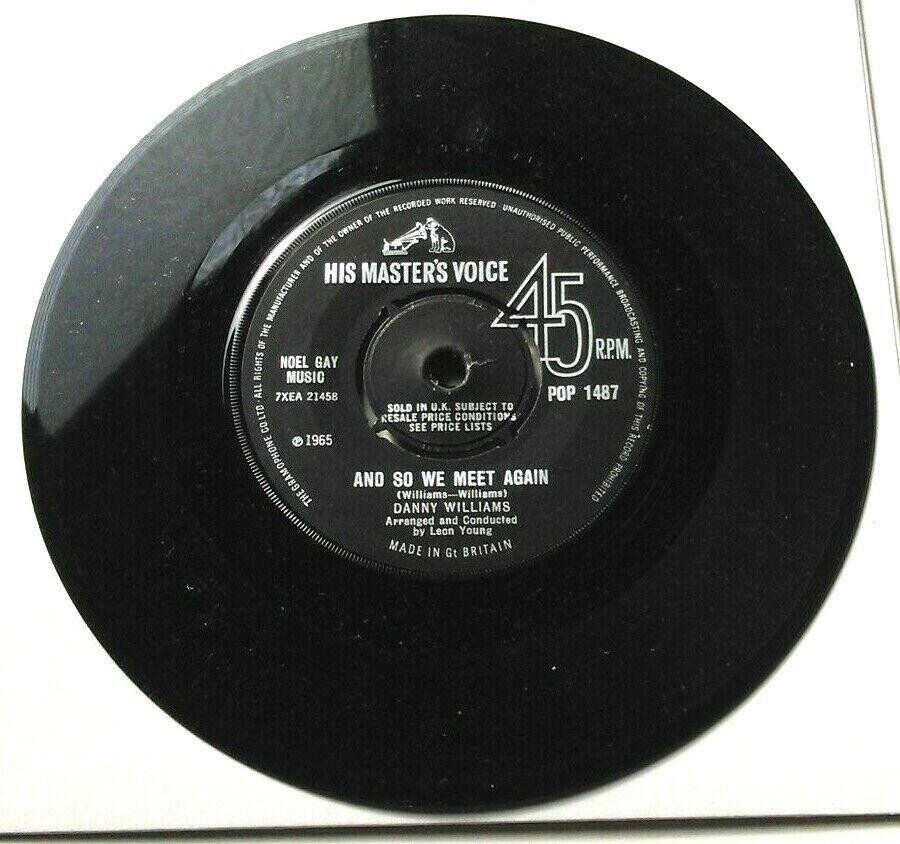 Danny Williams - And So We Meet Again (HMV, 1965) 7" vinyl single VG/-