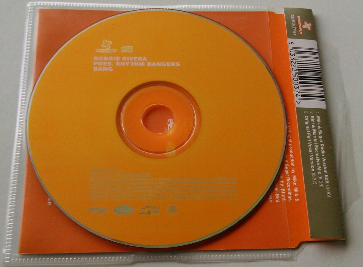 Robbie Rivera - Bang (2000) CD single *no case - plastic wallet*