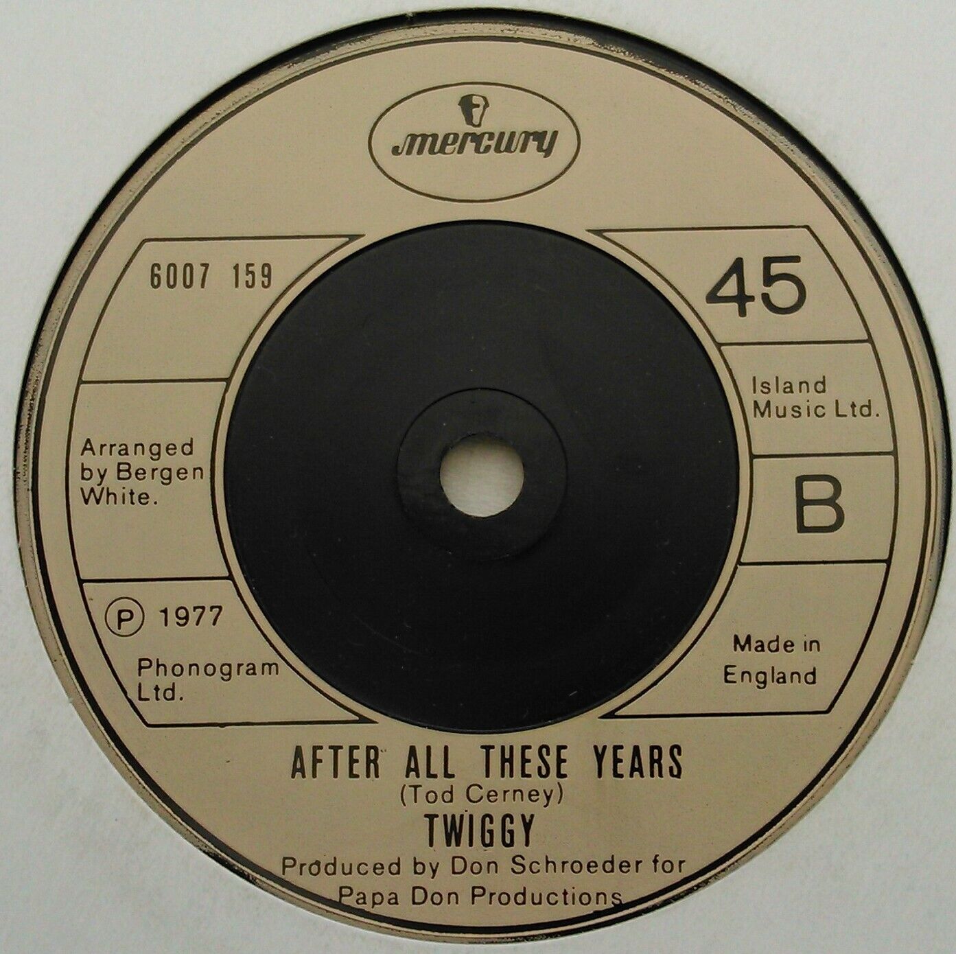 Twiggy - Tomorrow Is Another Day (Mercury, 1977) 7" vinyl single VG/-