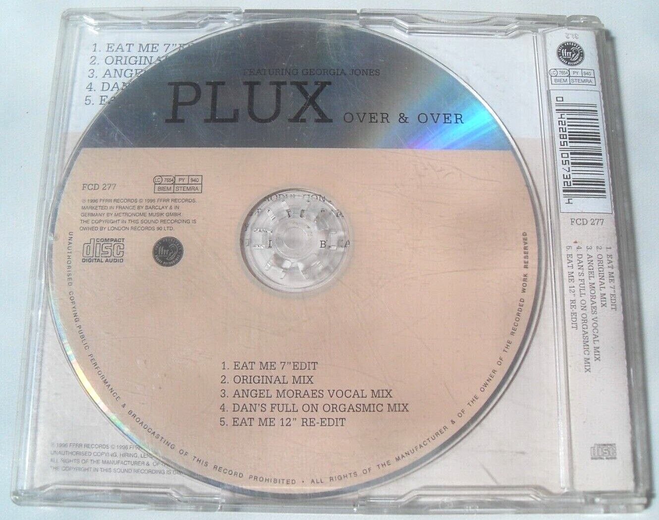 Plux Featuring Georgia Jones - Over & Over (1996) CD single