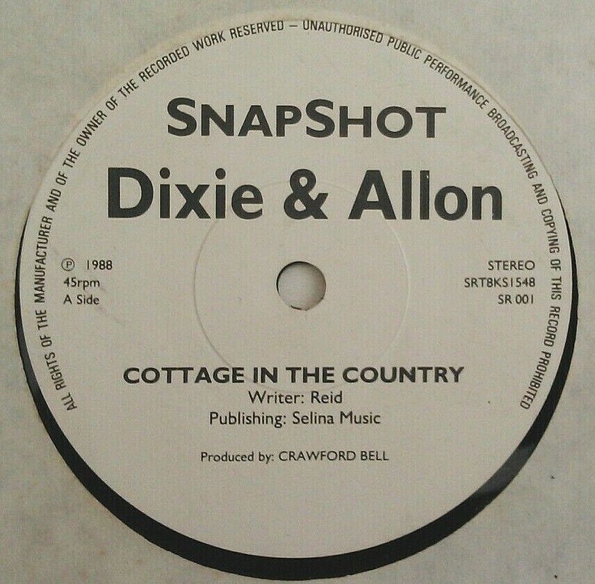 Dixie & Allon - Cottage In The Country (snapshot, 1988) 7" vinyl single VG/-