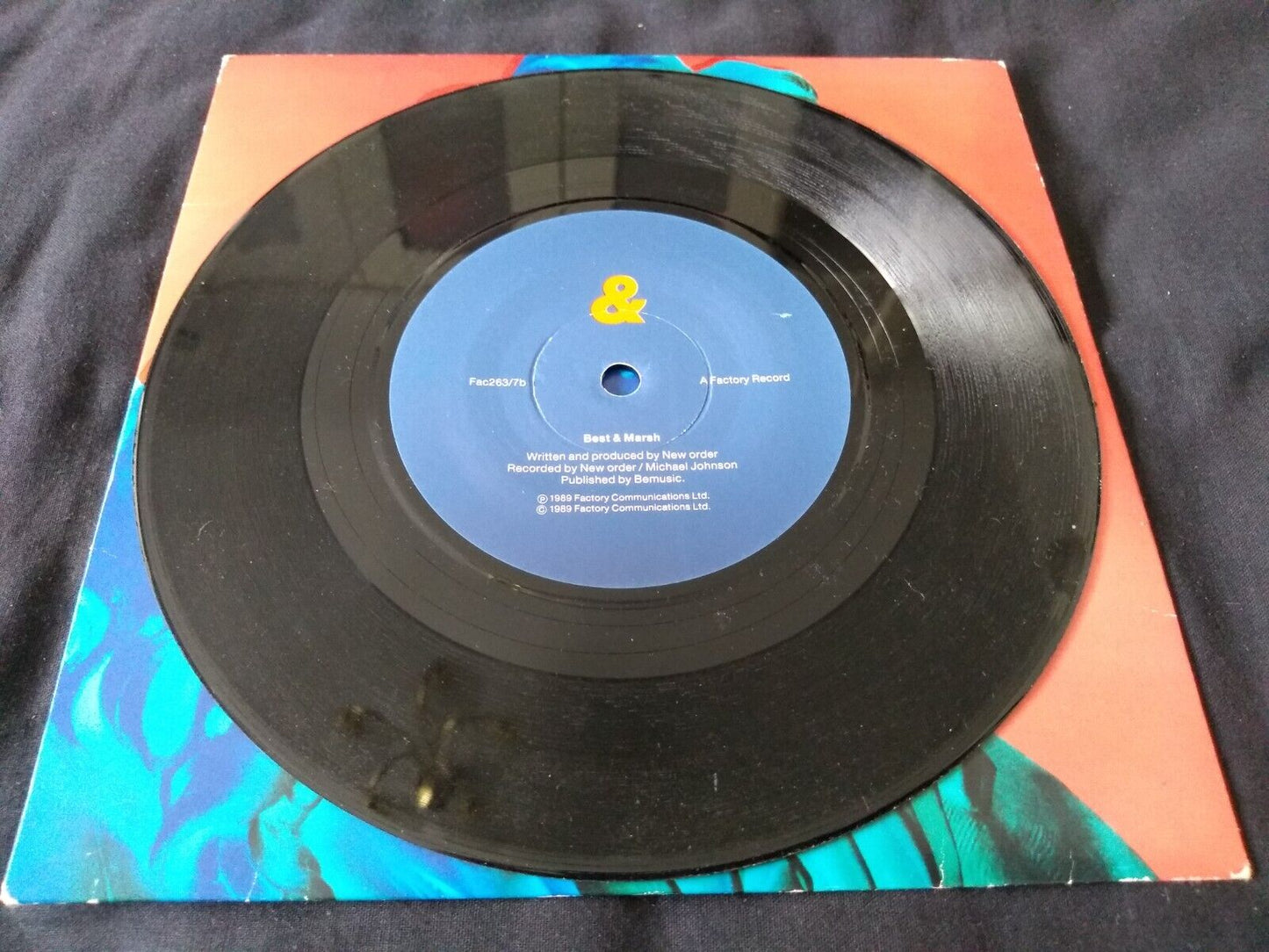 New Order – Round & Round (Factory 1989) 7" vinyl single VG/VG