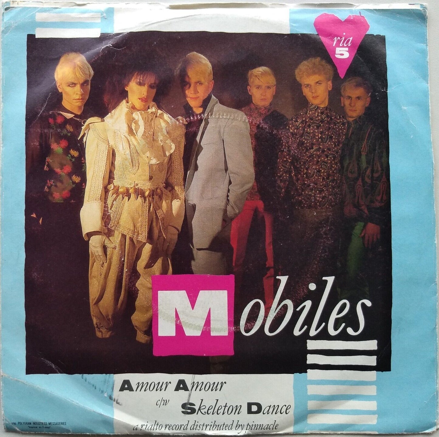 Mobiles - Amour Amour (Rialto 1982) 7" vinyl single P/S VG/VG