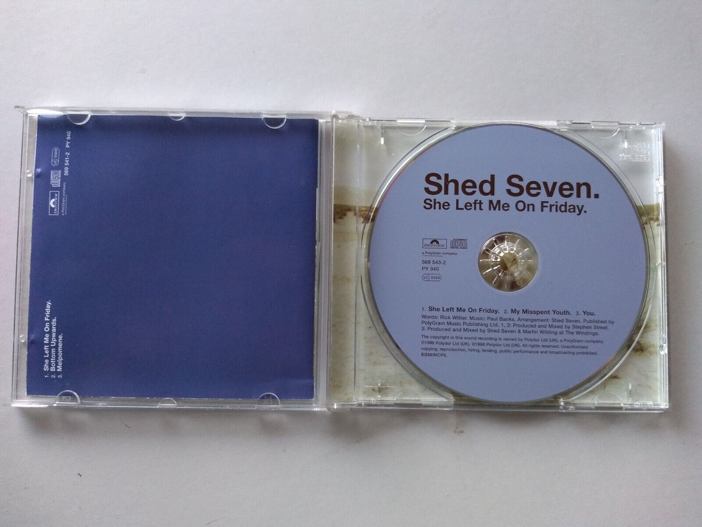 Shed Seven ‎– She Left Me On Friday (1998) CD1 single