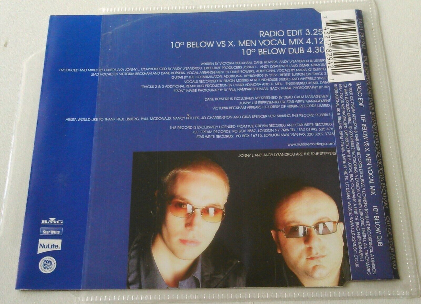 True Steppers - Out Of Your Mind (2000) CD single *no case - plastic wallet*