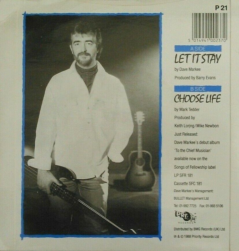 Dave Markee – Let It Stay (Priority, 1988) 7" vinyl P/S single VG/VG