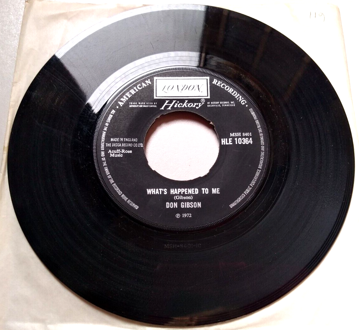 Don Gibson - Far Far Away (London 1972) 7" vinyl single VG/- jukebox centre