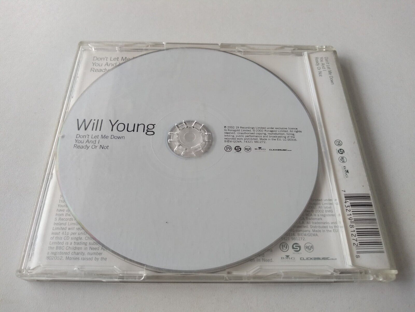 Will Young - Don't Let Me Down / You And I (2002) CD2 single no poster