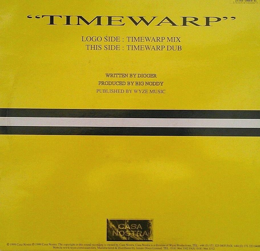 Big Noddy - Timewarp (Casa Nostra, 1999) 12" vinyl single VG/VG